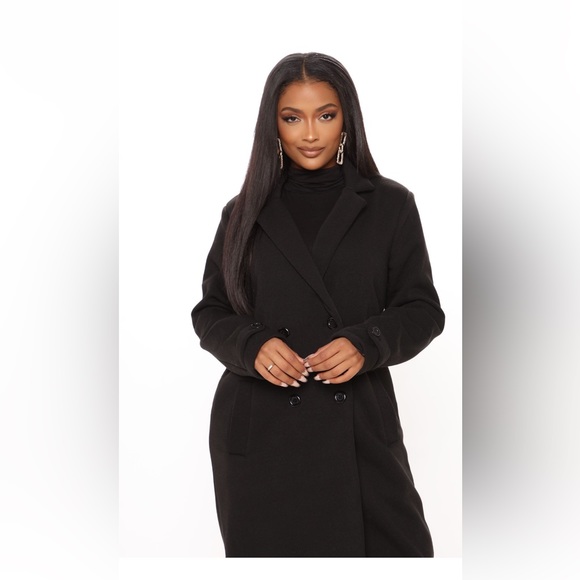 Fashion Nova All business Baby coat, black trench coat - Picture 1 of 3